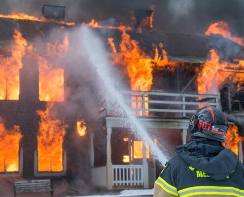 House or apartment On Fire