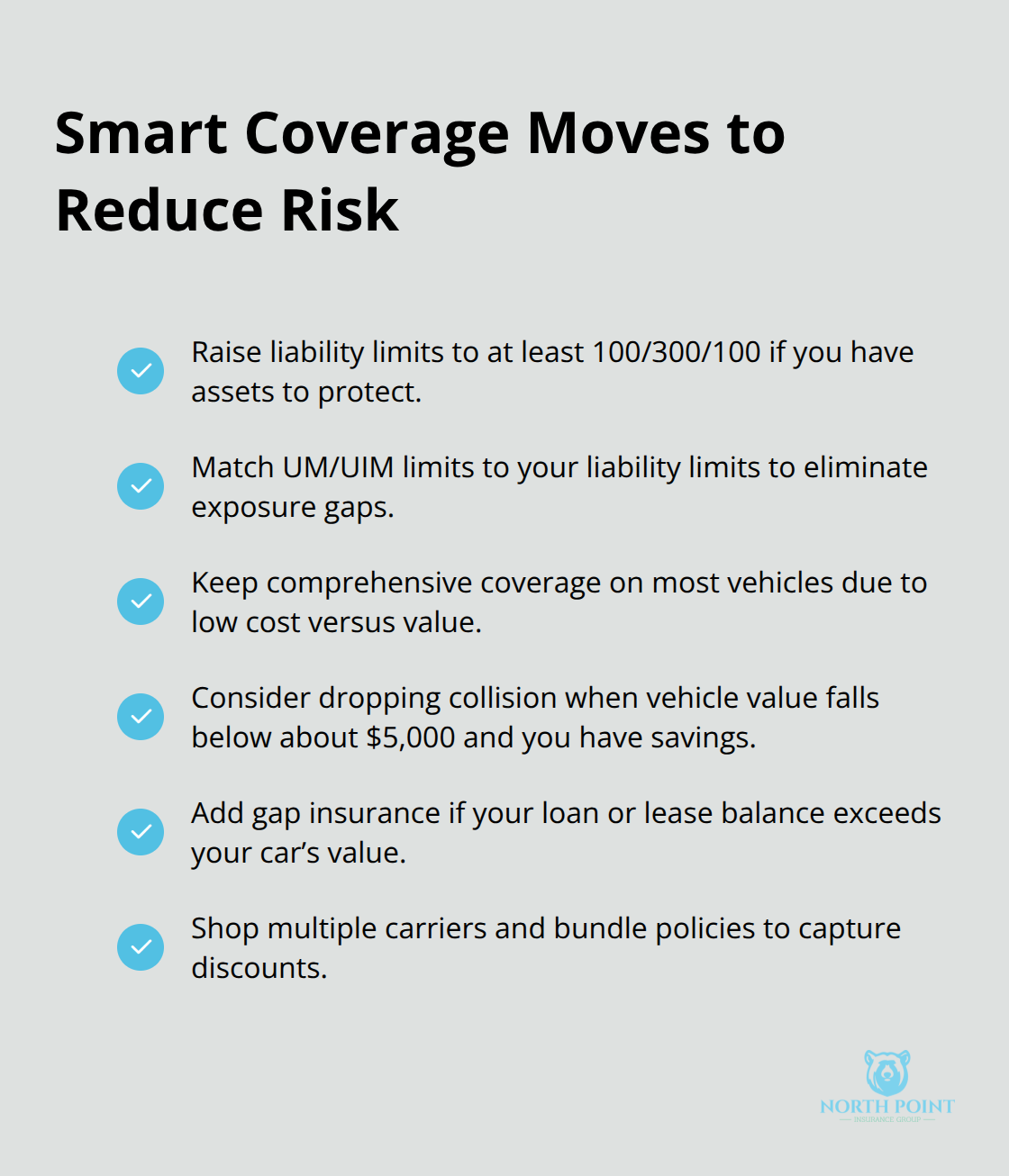 Checklist of actionable steps to align auto insurance with real-world exposure - Automobile coverage explained