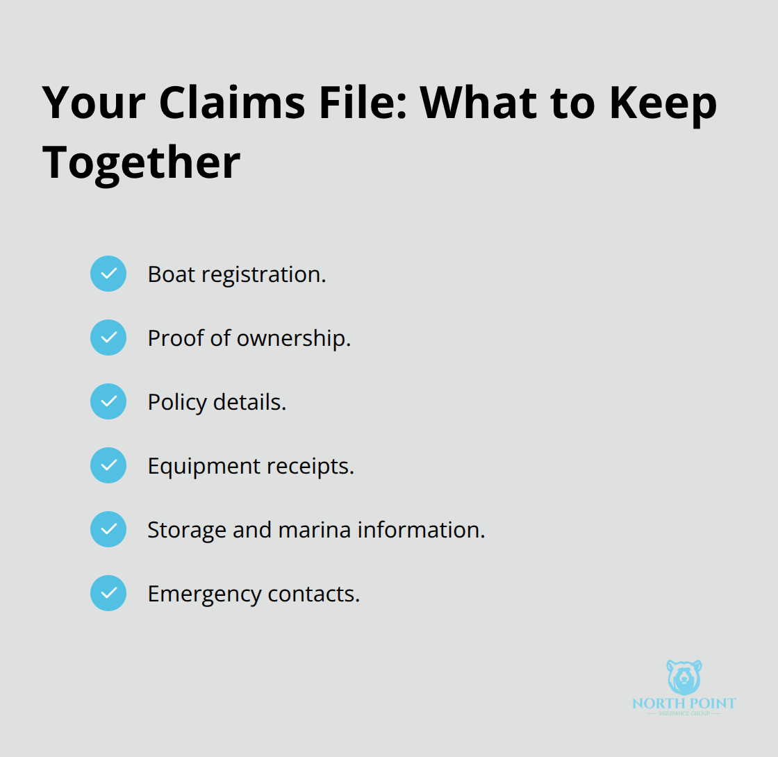 Organized documents that speed up boat insurance claims - Boat insurance claims guide