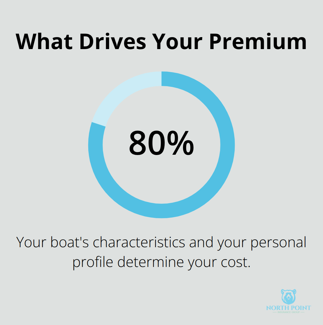 Share of your boat insurance premium driven by your boat and personal profile.